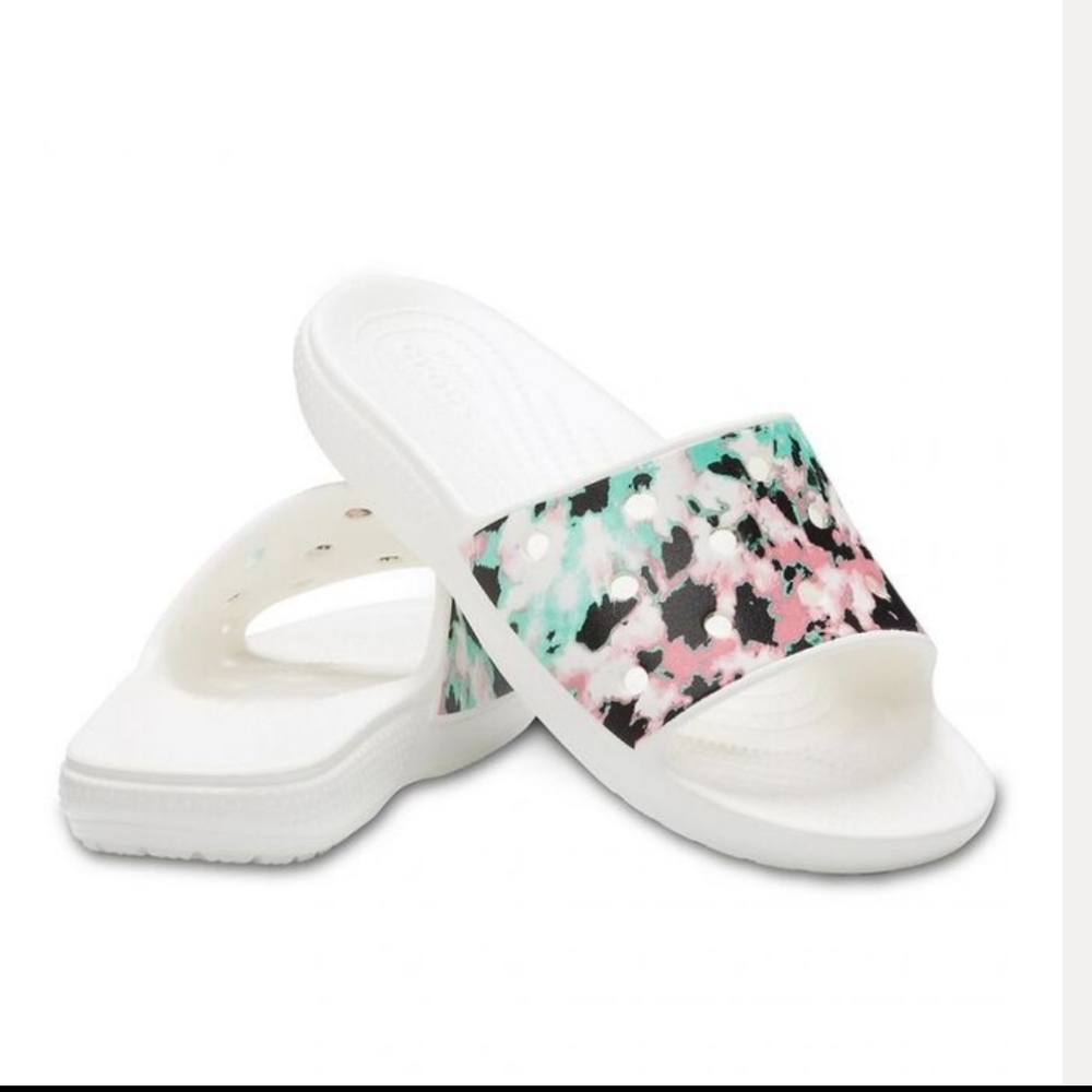 🔥 🌞NWT Baya Crocs Tie Dye Mania SLD Sandal Sz 9 - Picture 2 of 4
